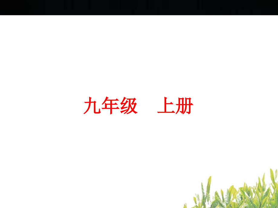 第一篇　课内知识训练九年级上册.ppt_第1页