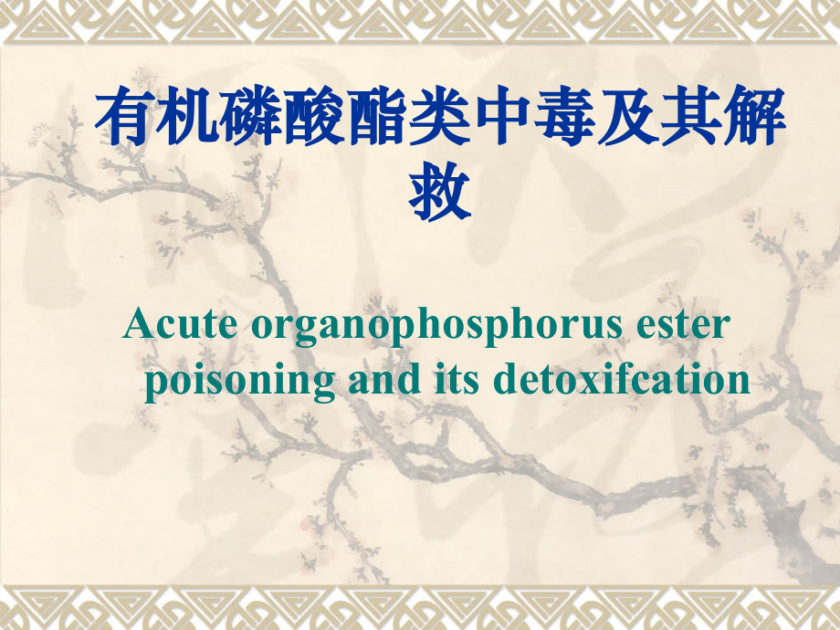 有机磷酸酯类中毒及其解救.ppt_第1页