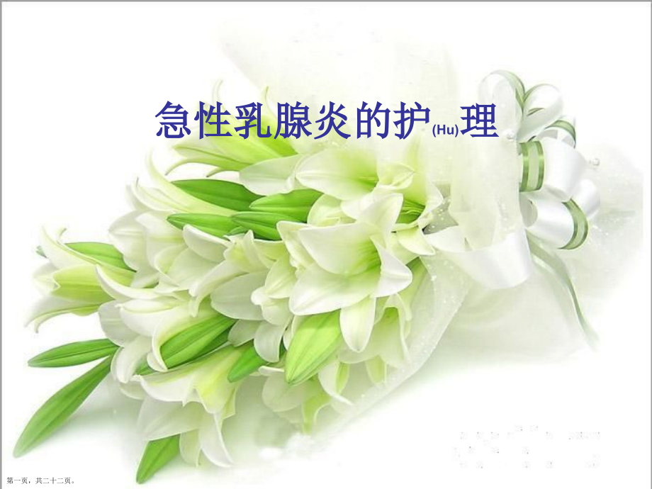 急性乳腺炎的护理个案分析.pptx_第1页