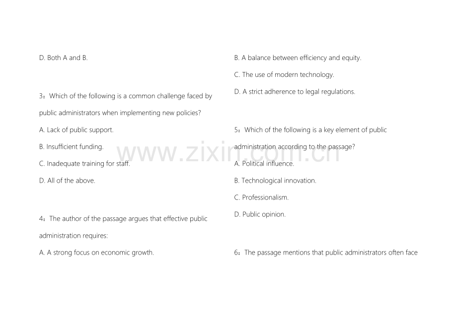 2026考公英语阅读新大纲适配易错专项模拟卷附答案解析与解题技巧.docx_第2页