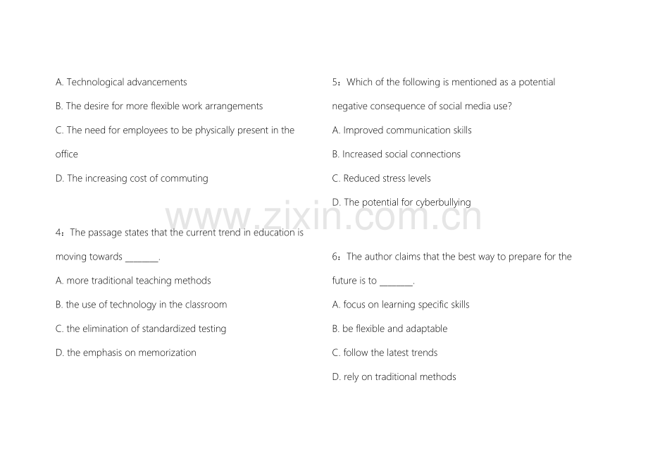 2026考研英语阅读新大纲适配30天突破模拟预测试卷附答案解析.docx_第2页
