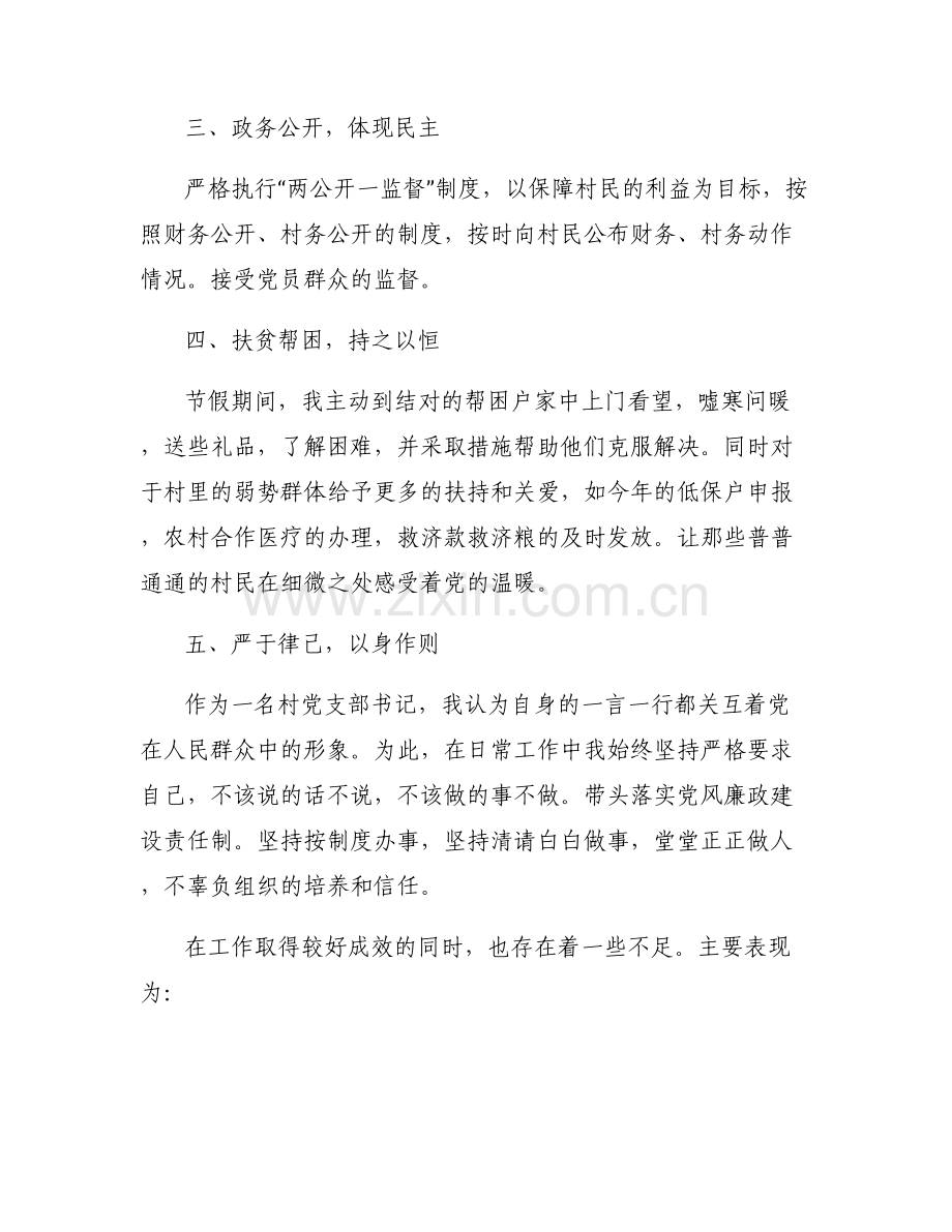 村支部书记述职【5篇】.pdf_第2页