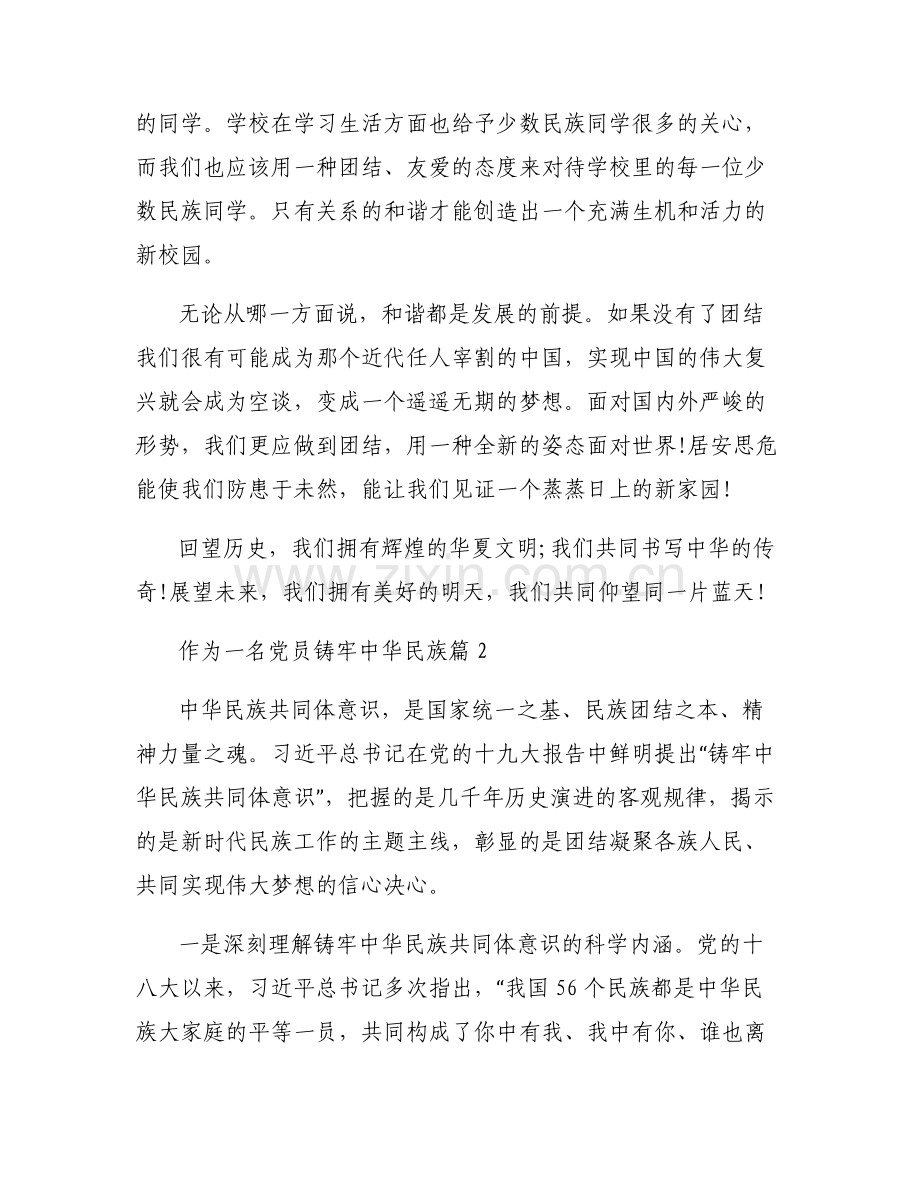 作为一名党员铸牢中华民族集合6篇.pdf_第2页
