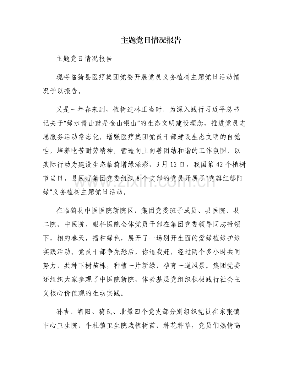 主题党日情况报告.pdf_第1页
