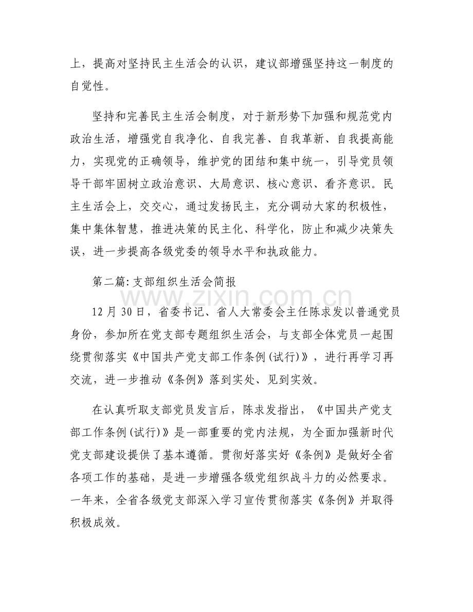 支部组织生活会简报(通用10篇).pdf_第2页