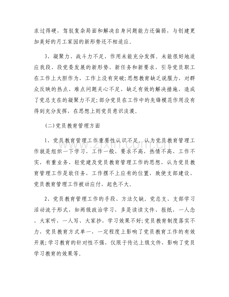 党支部不足及整改措施范文(通用6篇).docx_第2页