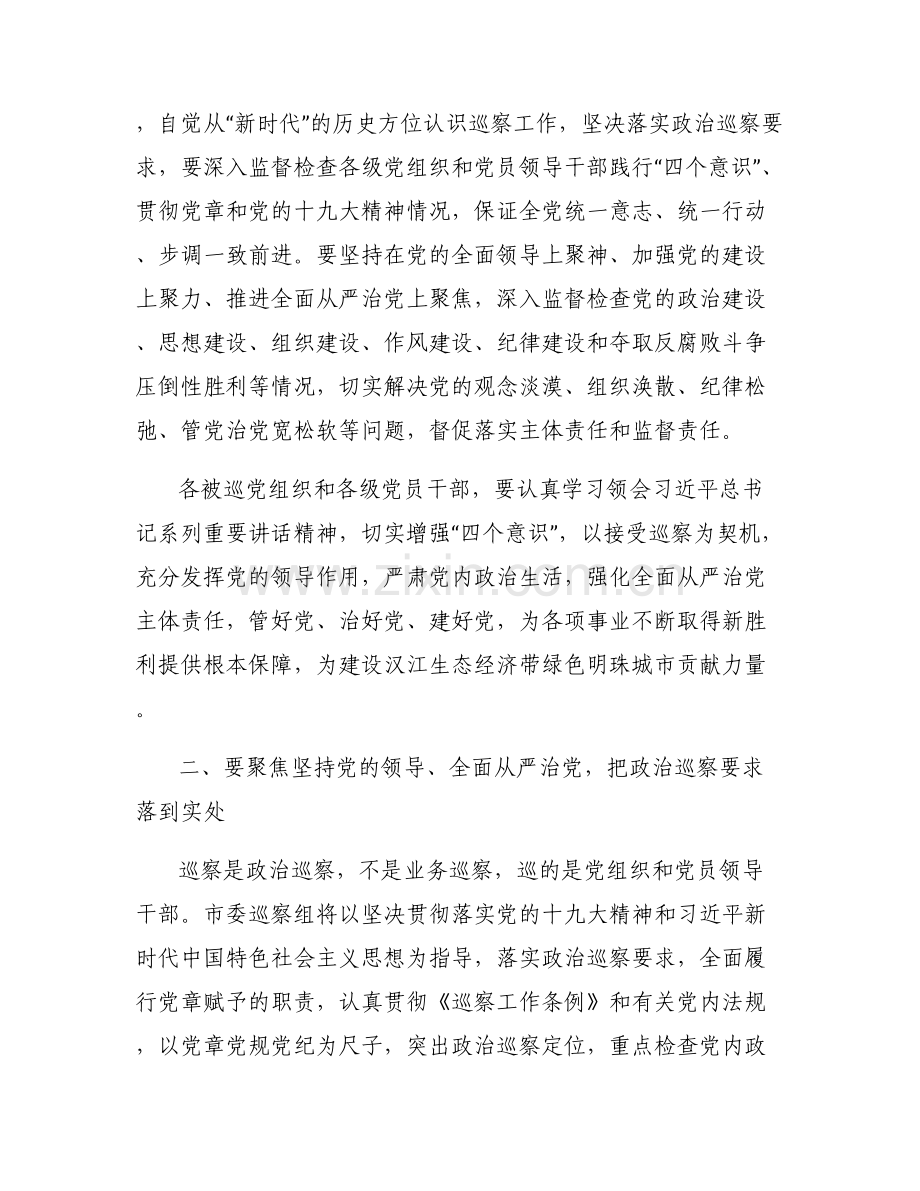 市委巡察组组长级别-巡察组组长在十届市委第四轮巡察工作动员会上的讲话稿.pdf_第2页