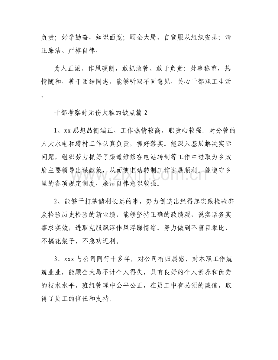 干部考察时无伤大雅的缺点范文(通用6篇).pdf_第2页