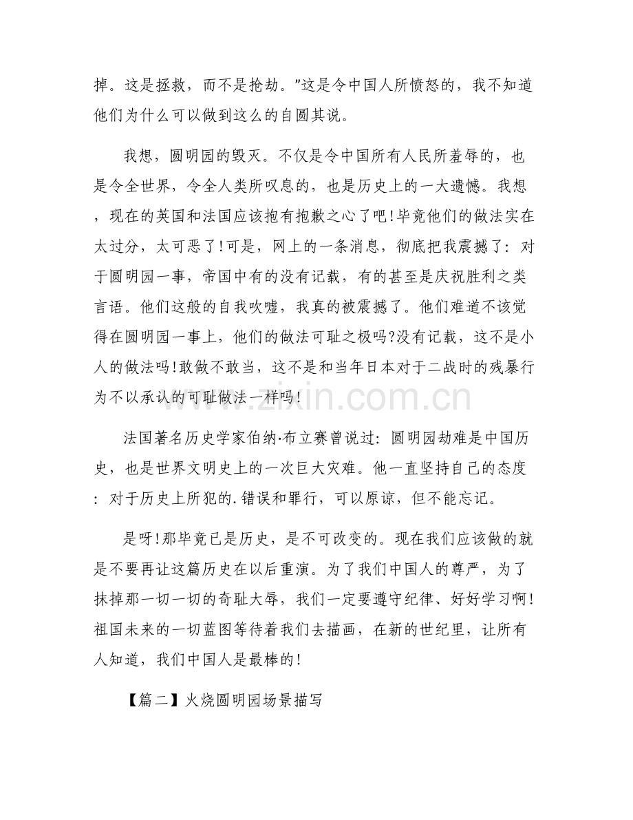 关于火烧圆明园场景描写【六篇】.pdf_第2页