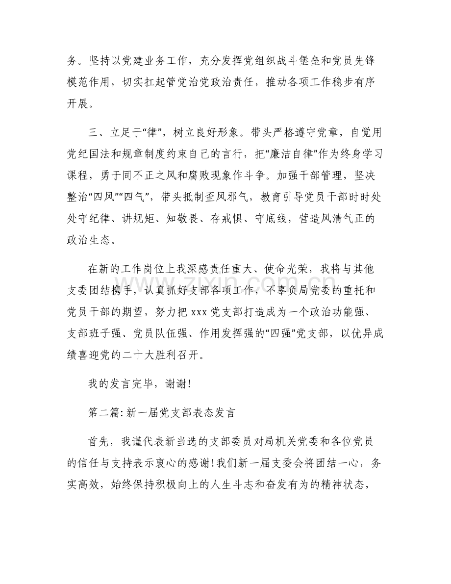 新一届党支部表态发言【六篇】.pdf_第2页