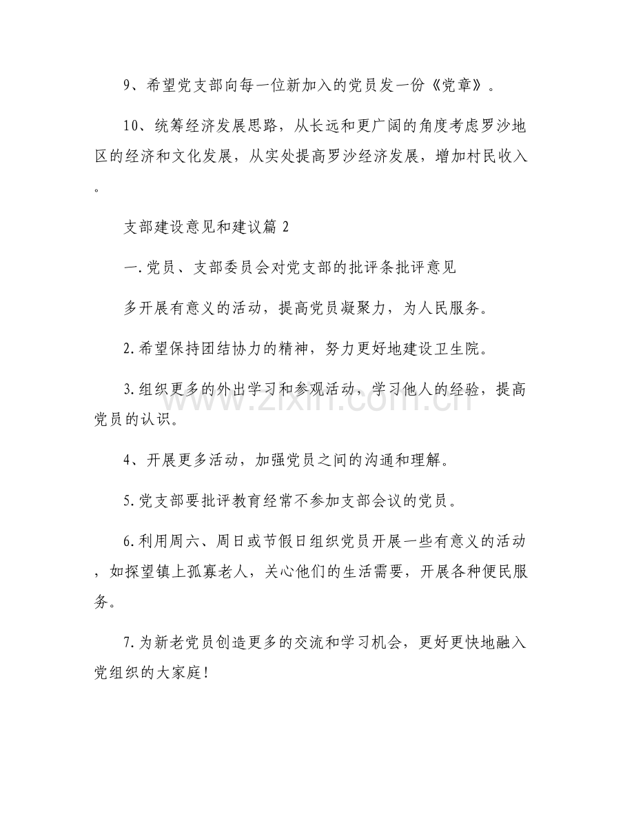 支部建设意见和建议范文(通用5篇).pdf_第2页