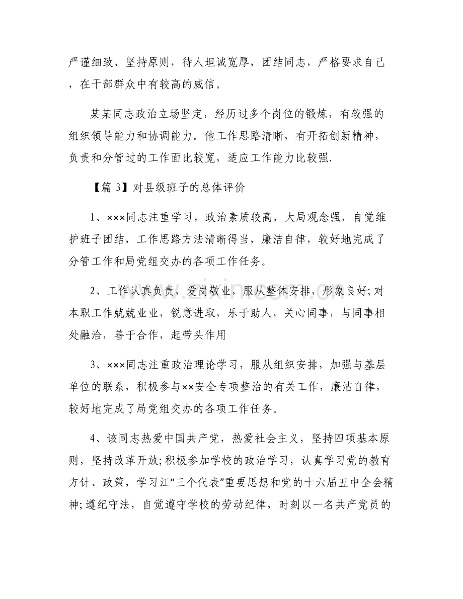对县级班子的总体评价范文六篇.pdf_第2页