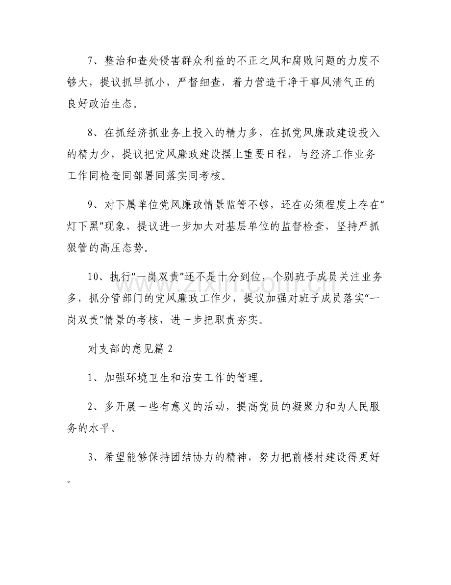 对支部的意见(通用7篇).pdf_第2页
