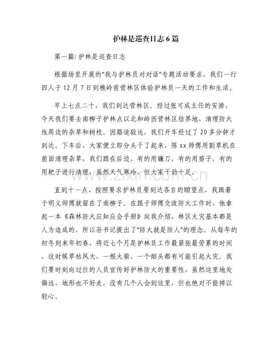 护林是巡查日志6篇.pdf_第1页
