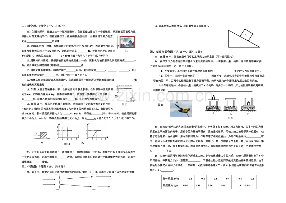 青山中学 2025年春八年级物理期中试题.docx_第2页