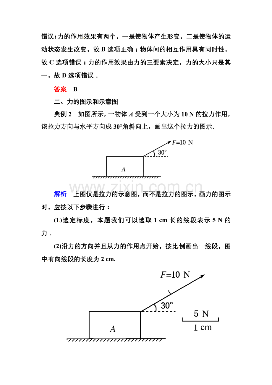 【高一】人教版必修一相互作用练习题及答案解析- 3-1.docx_第2页