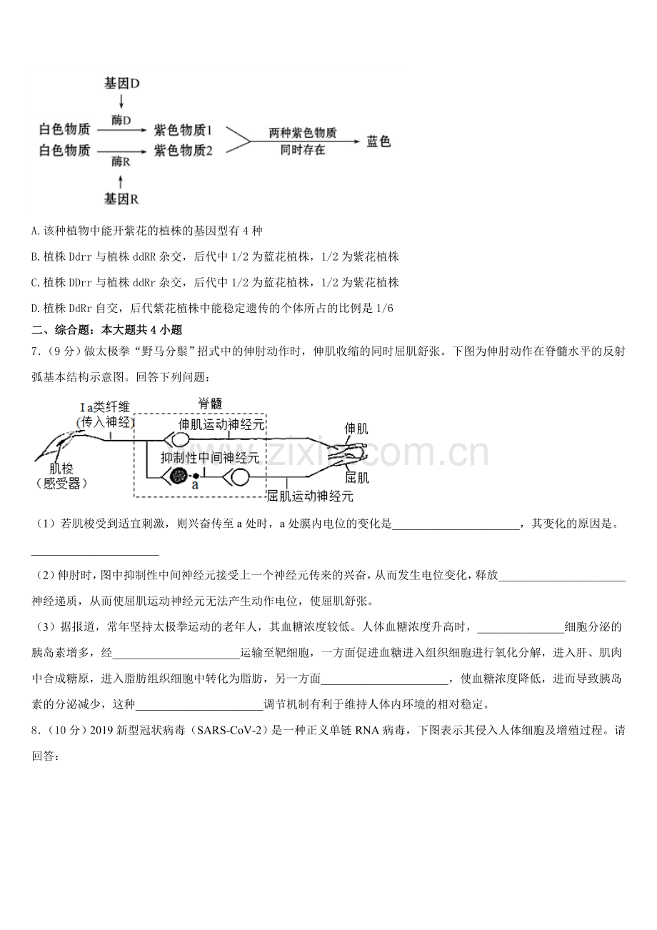 2025-2026学年海南省海南中学生物高二上期末复习检测试题含解析.doc_第2页