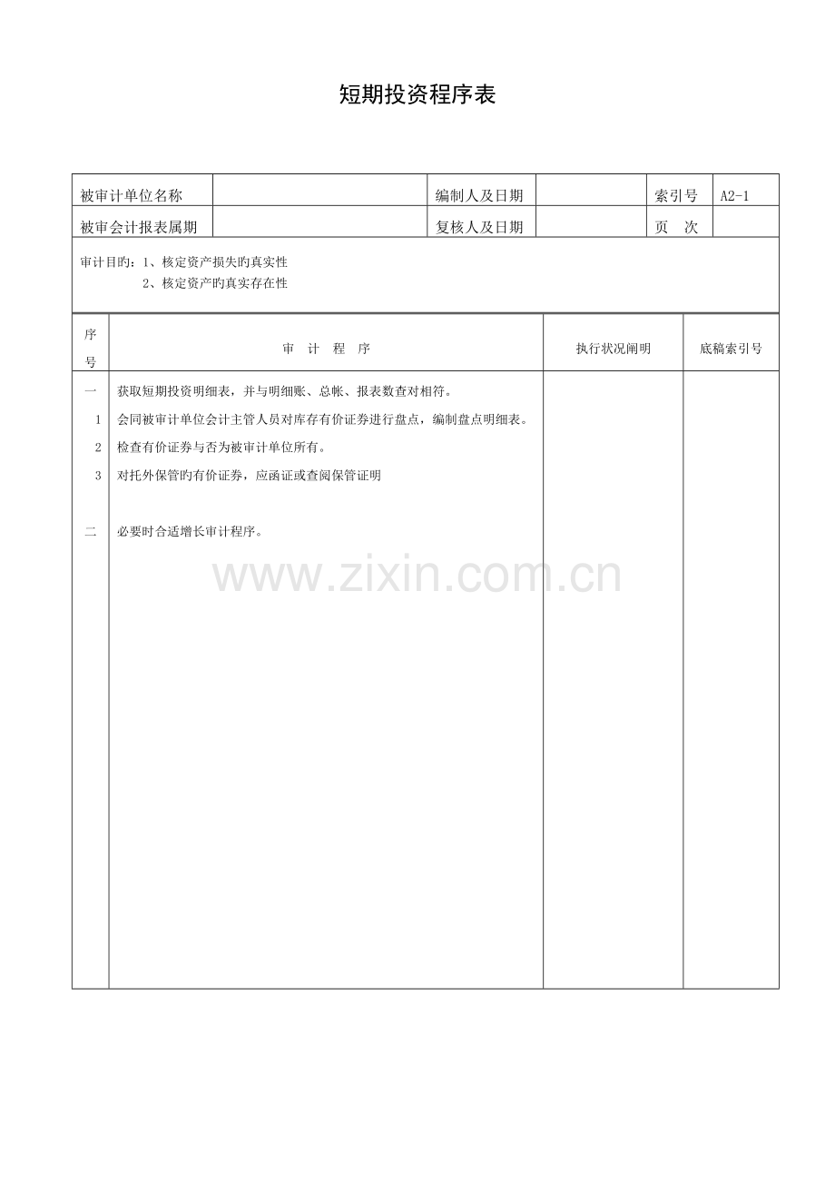 2023年全套资产类程序表汇编.doc_第2页
