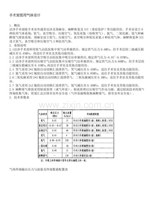 手术室医用气体设计.doc