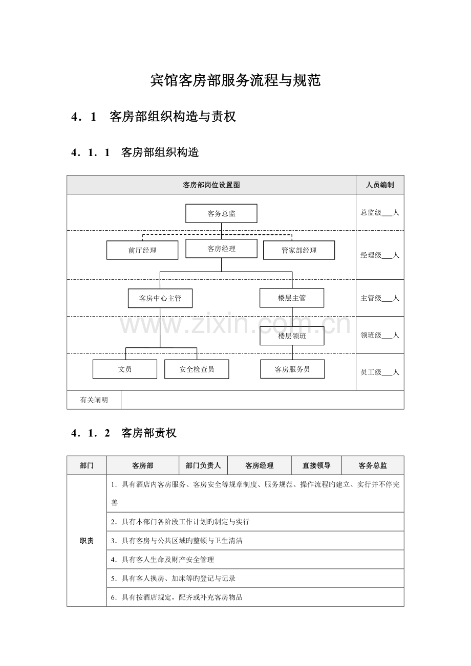 宾馆客房部服务流程与规范.docx_第1页