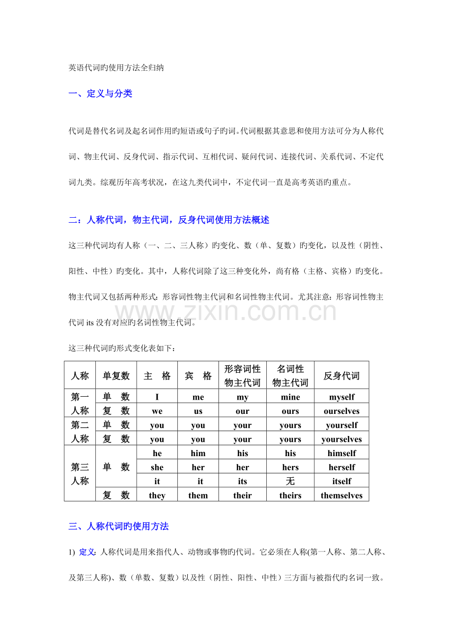 2023年英语代词用法归纳总结.doc_第1页