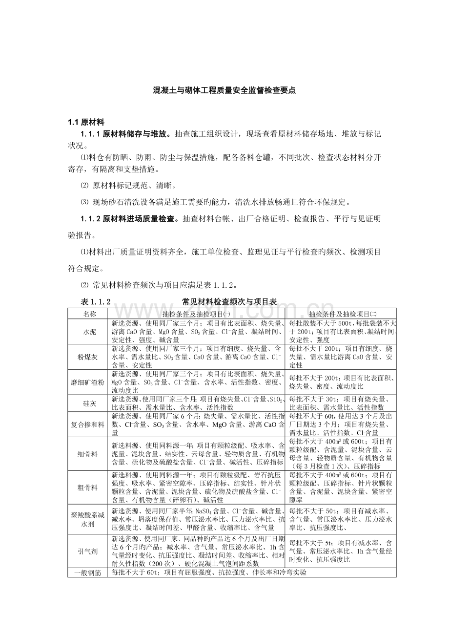 混凝土与砌体工程安全质量监督要点.doc_第1页