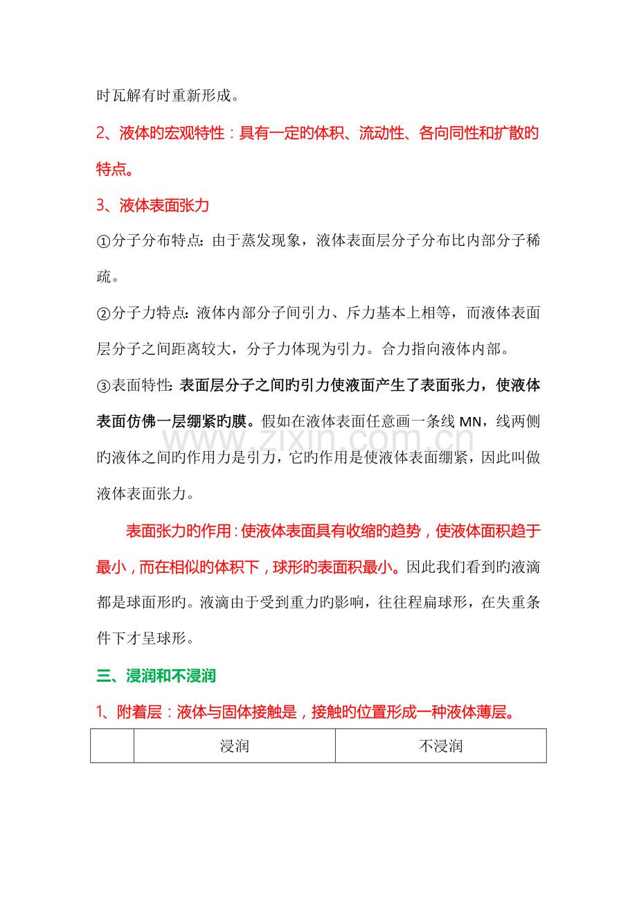 2023年高中物理固体液体和物态变化知识点.doc_第2页