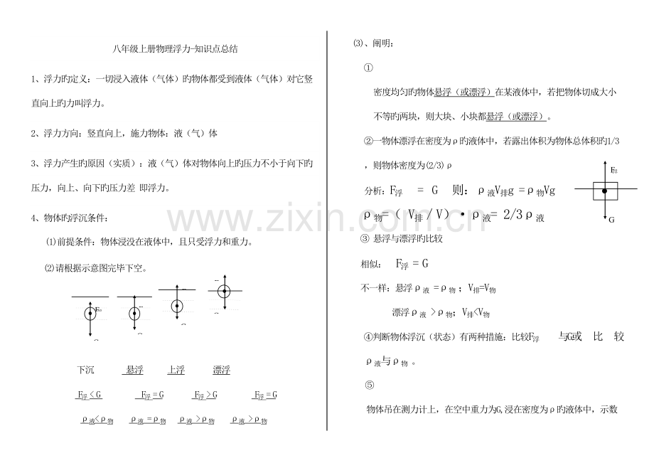 2023年初中浮力知识点.docx_第1页