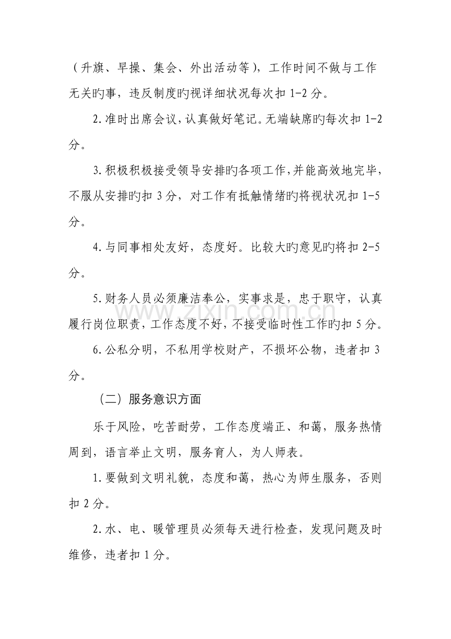 2023年学校后勤工作人员考核细则.docx_第2页