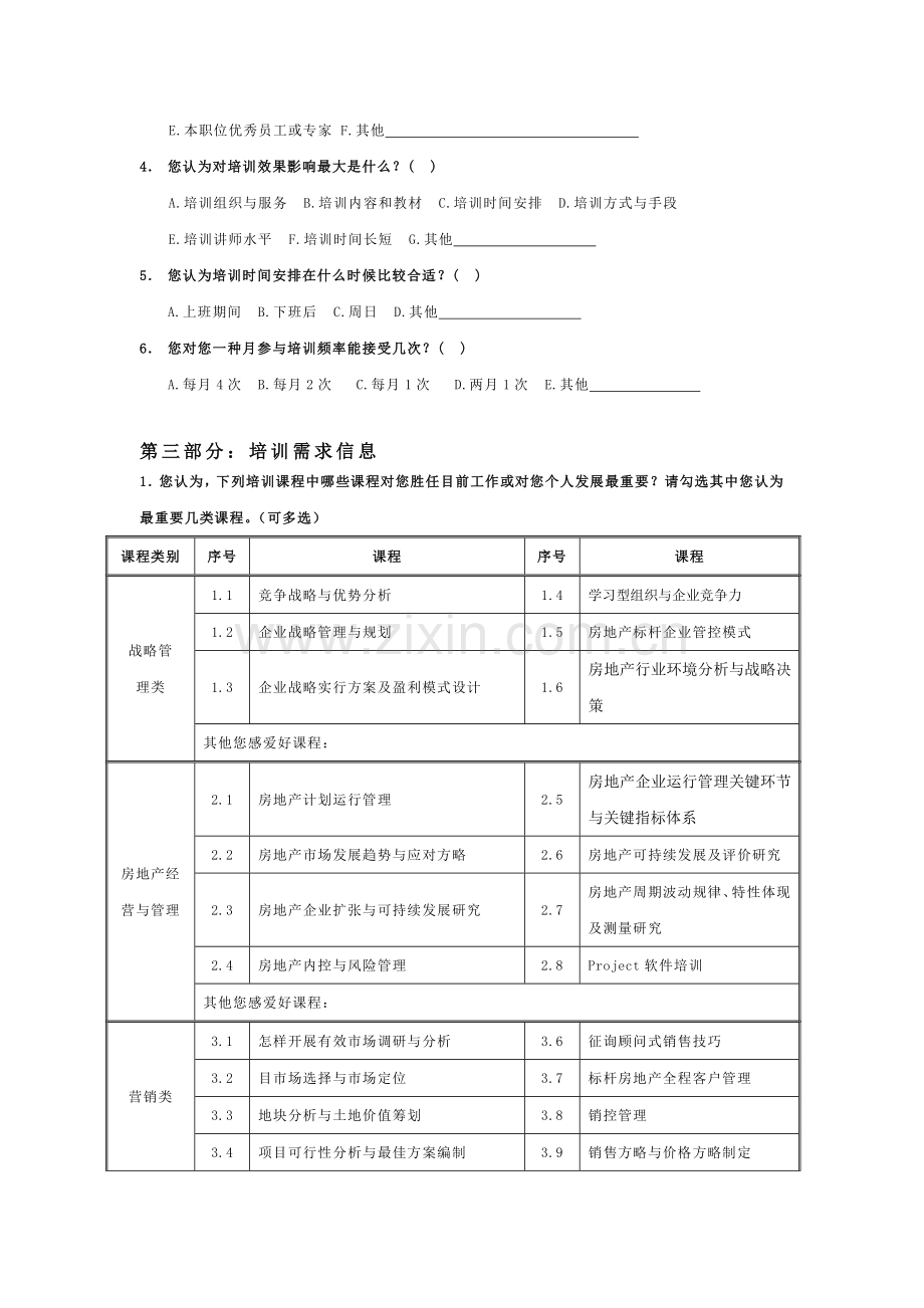 房地产企业培训需求调查问卷.doc_第2页