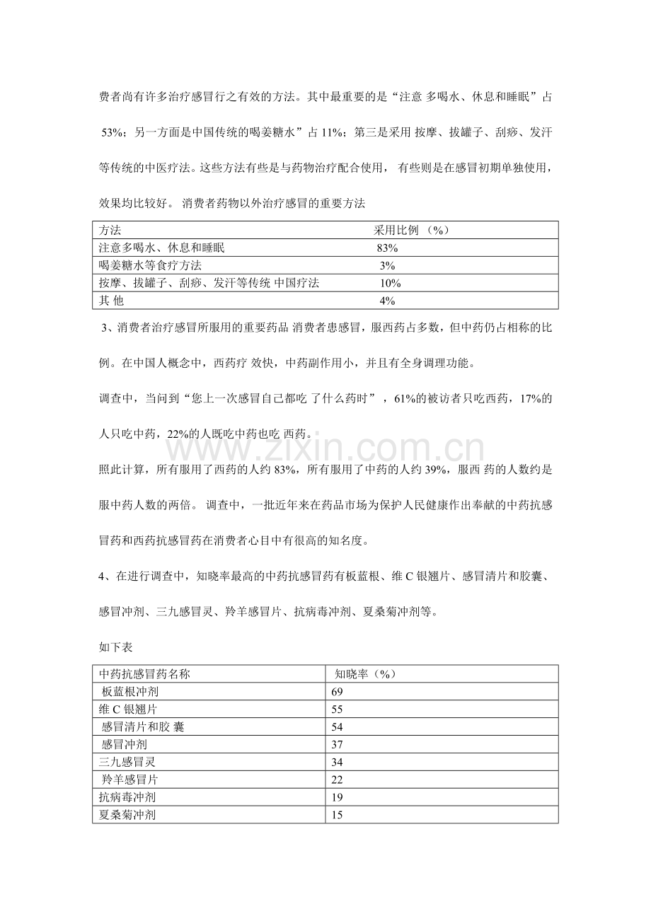 感冒药市场调查报告附问卷.doc_第2页
