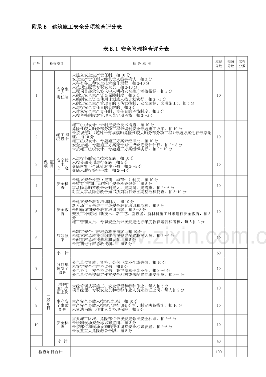 2023年建筑施工安全检查标准评分表全套.doc_第2页