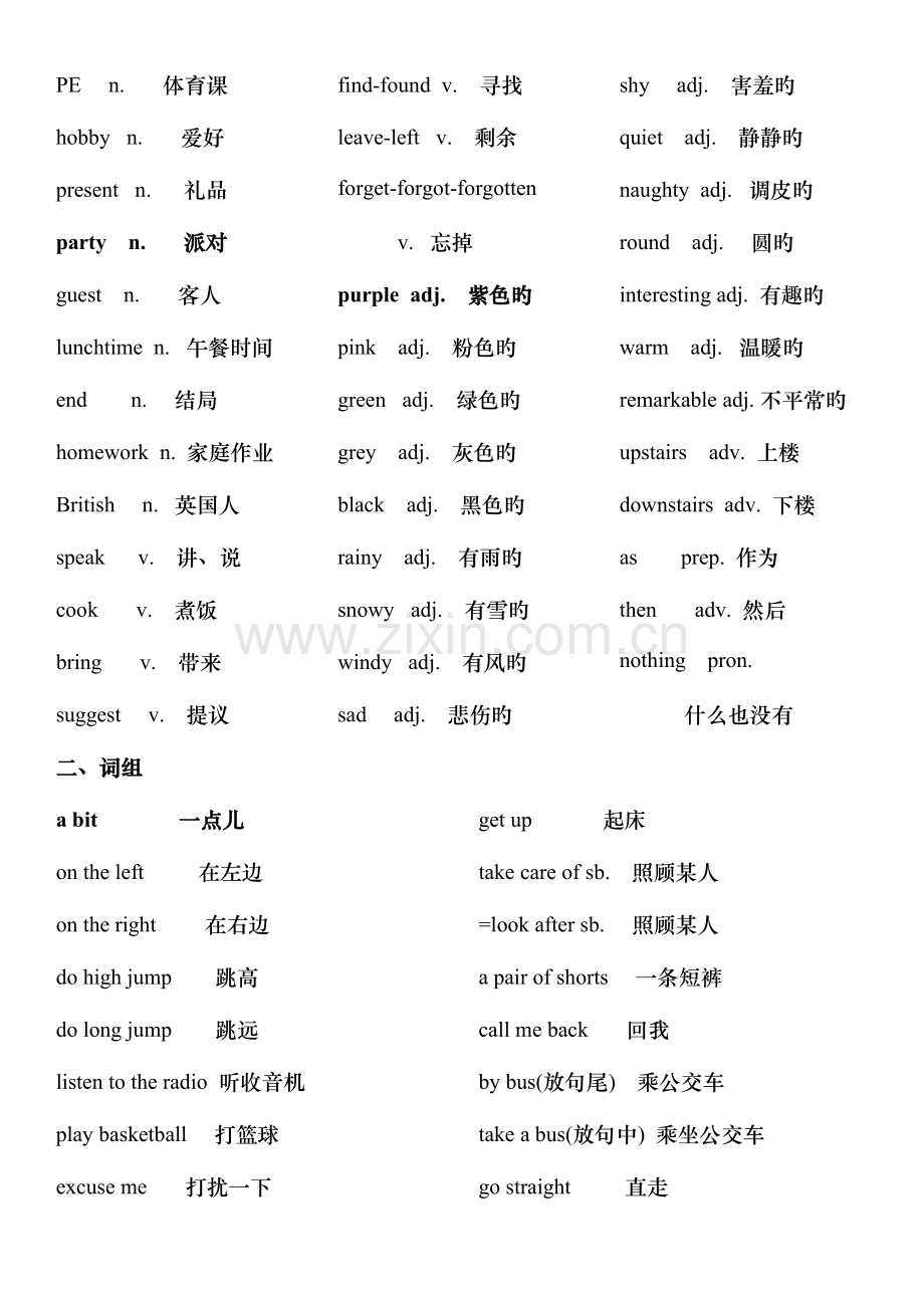 2023年全国小学生英语竞赛四年级真题单词总结.docx_第2页