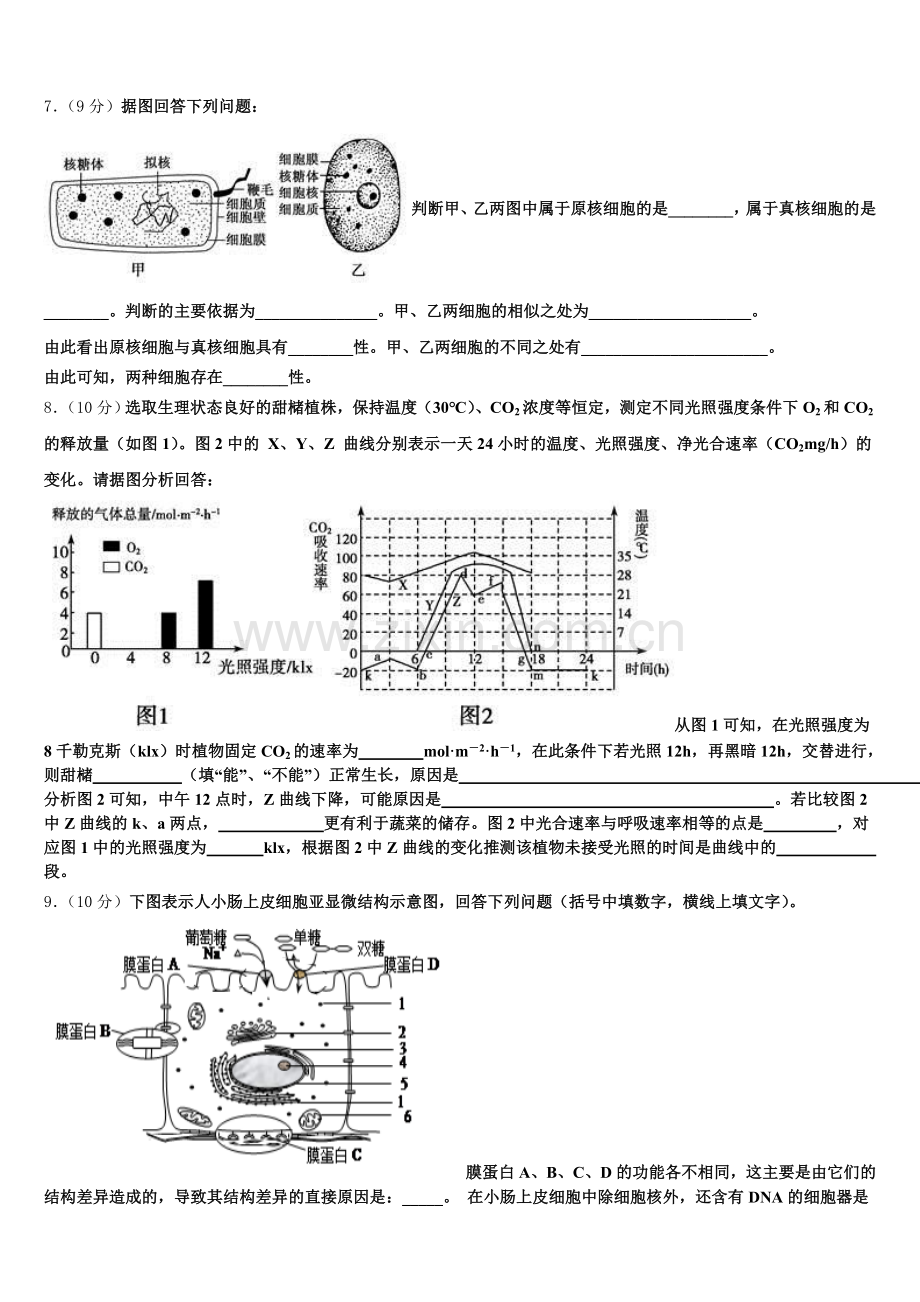 2025-2026学年福建省建瓯市芝华中学高一上生物期末统考模拟试题含解析.doc_第2页