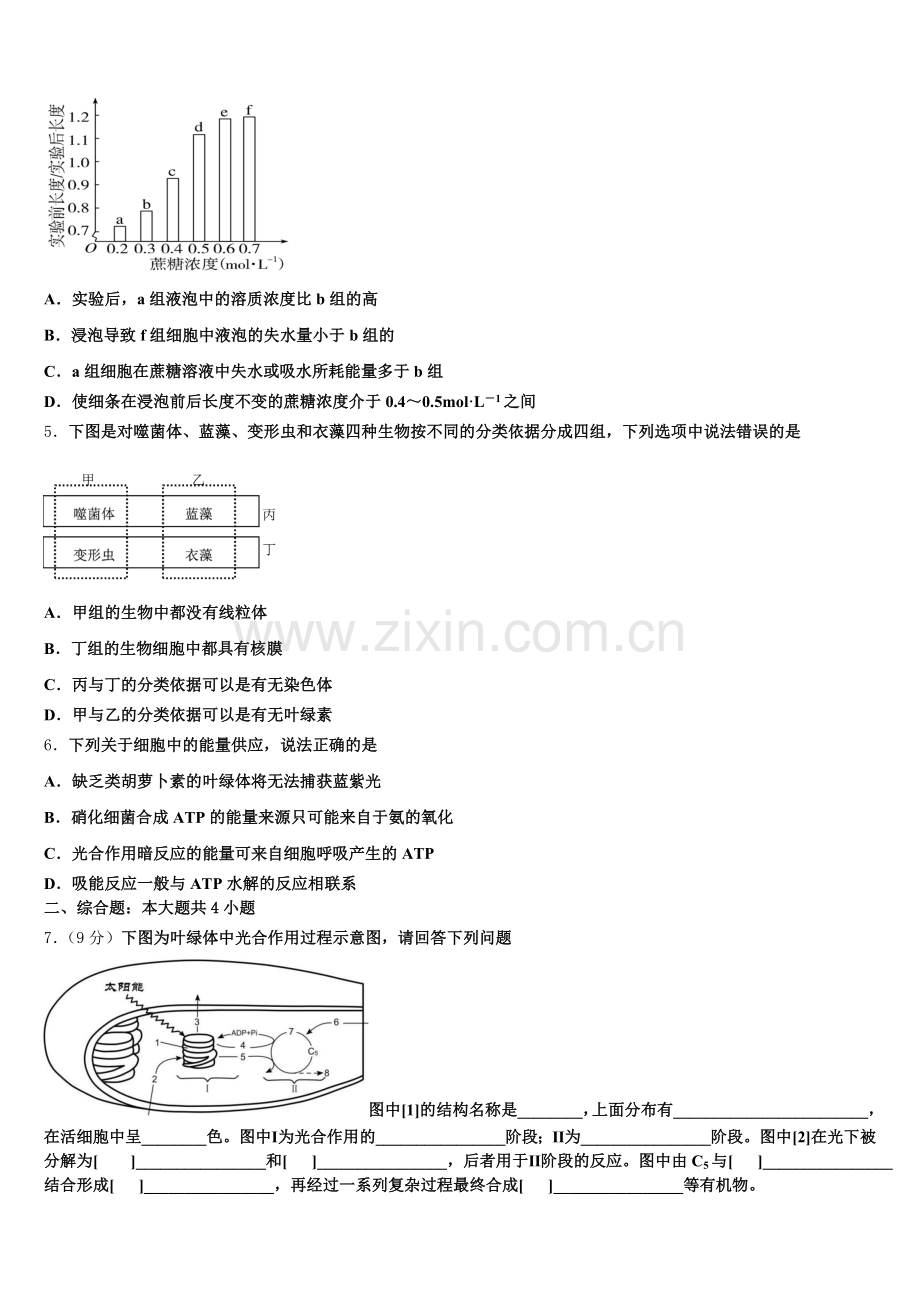 陕西省榆林市第二中学2025年生物高一上期末联考试题含解析.doc_第2页