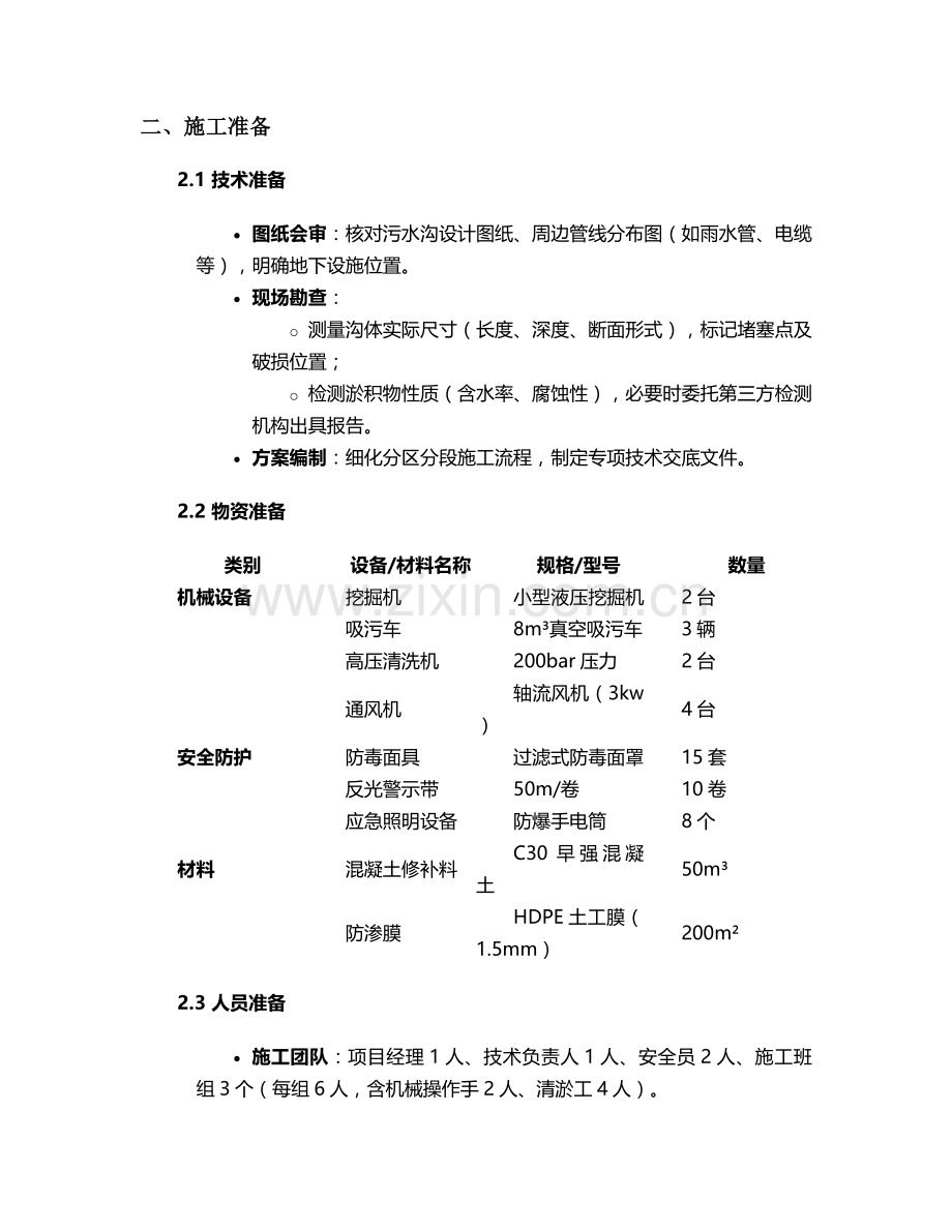 清掏污水沟施工方案.doc_第2页
