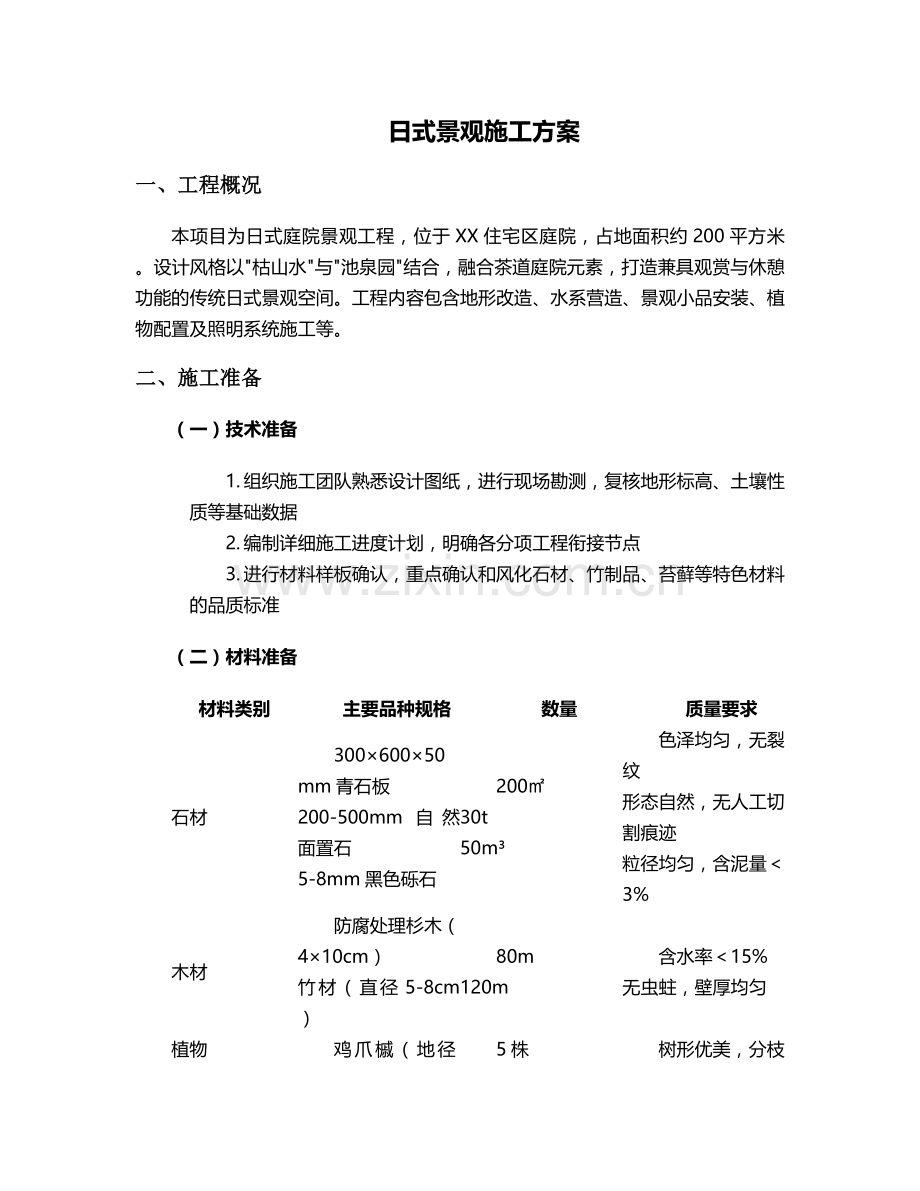 日式景观施工方案.doc_第1页