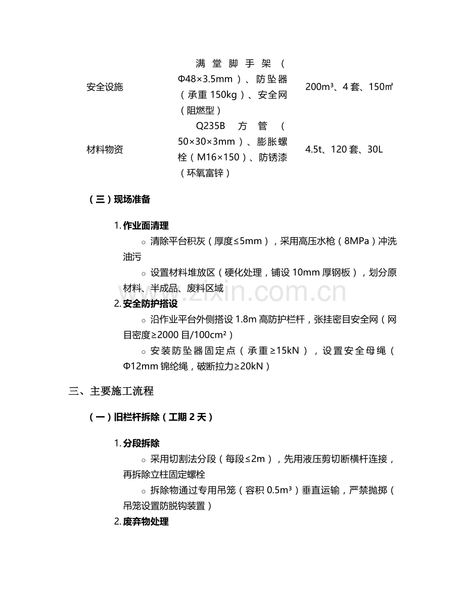 熄焦塔更换栏杆施工方案.doc_第2页