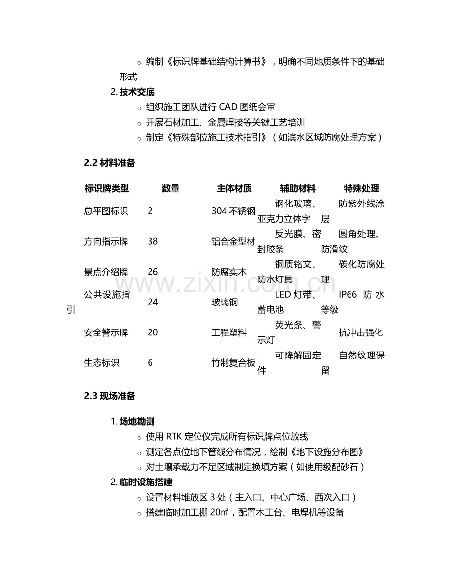 昌乐公园标识牌施工方案.doc_第2页