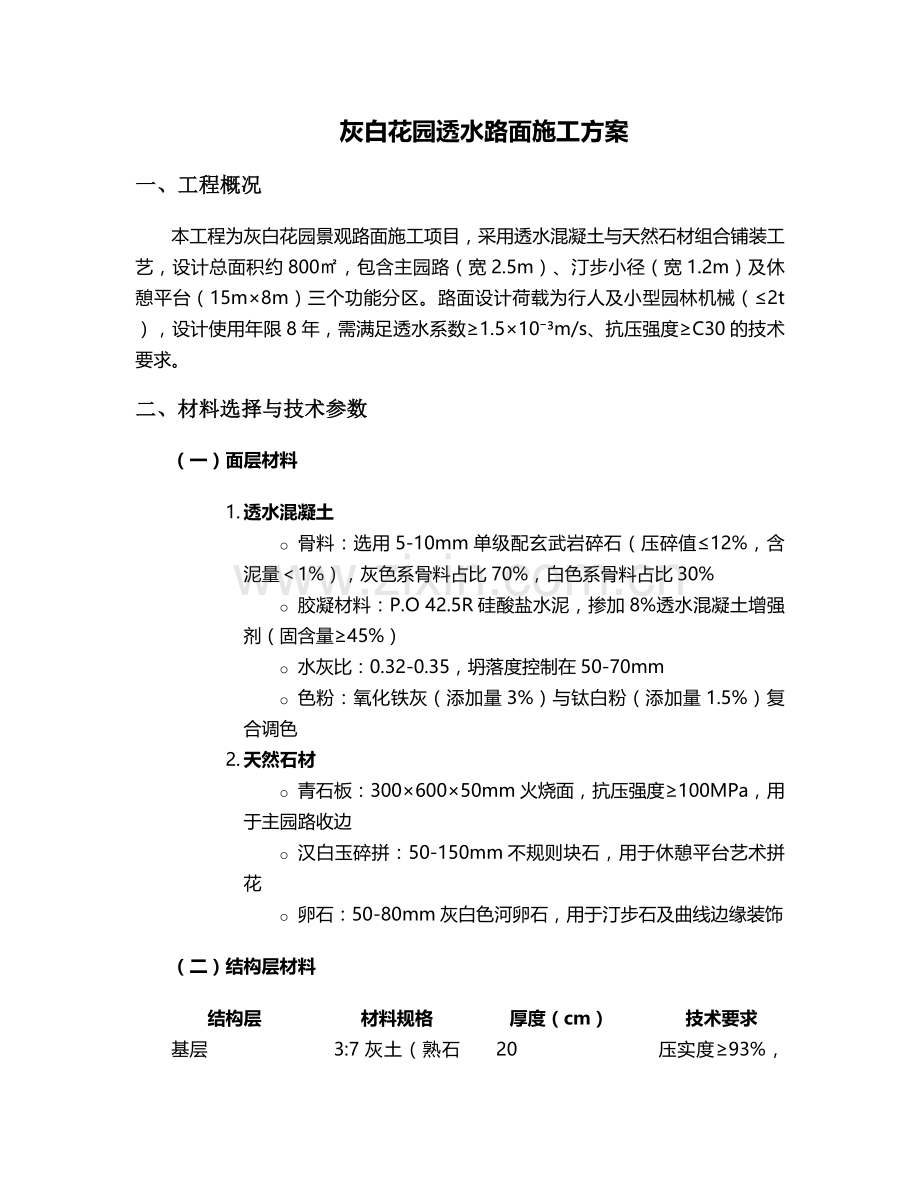 灰白花园路面施工方案.doc_第1页