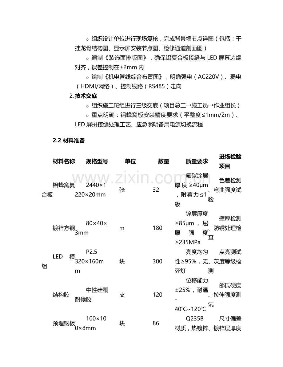 服务大厅背景墙施工方案.doc_第2页