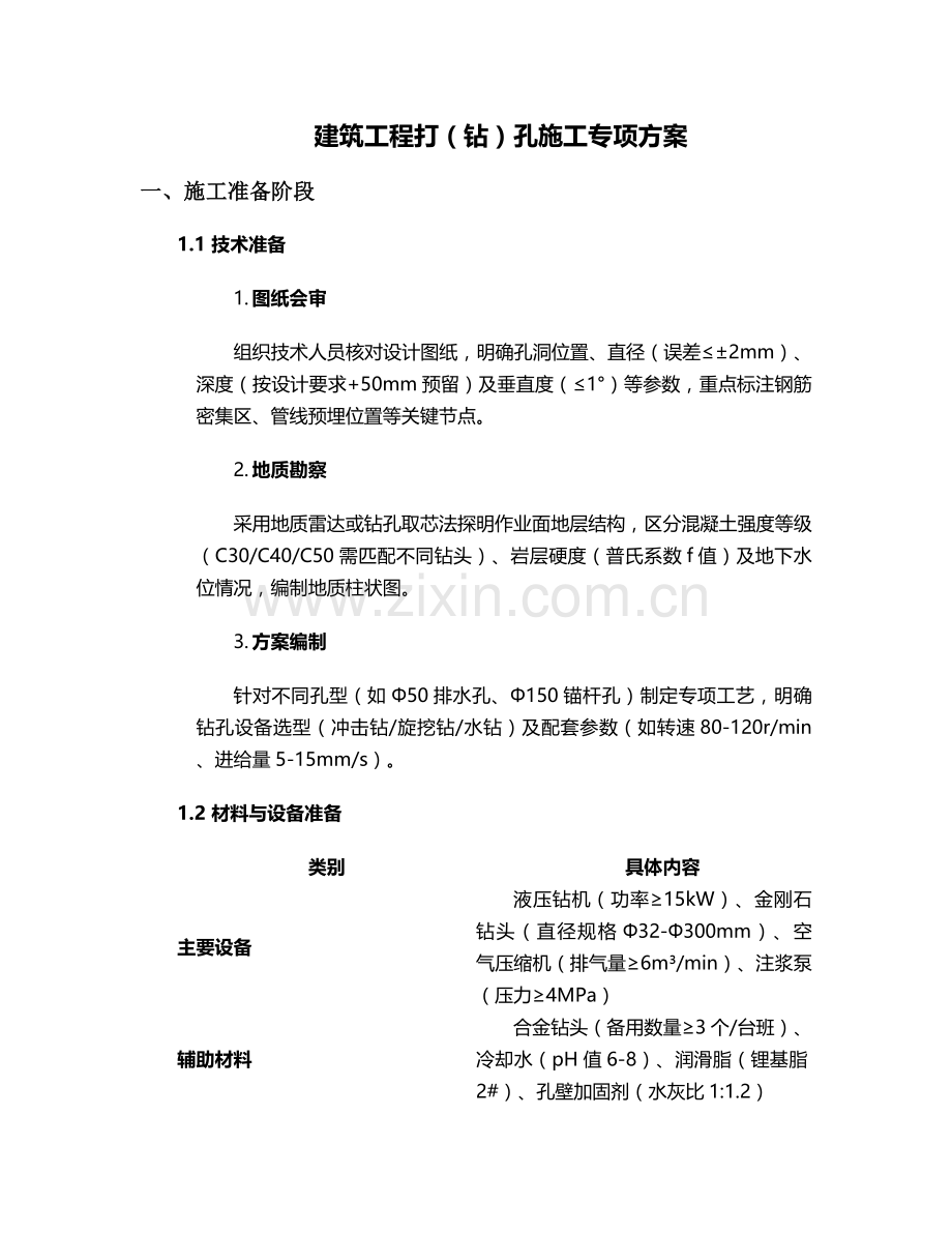 打洞(孔)施工方案.doc_第1页