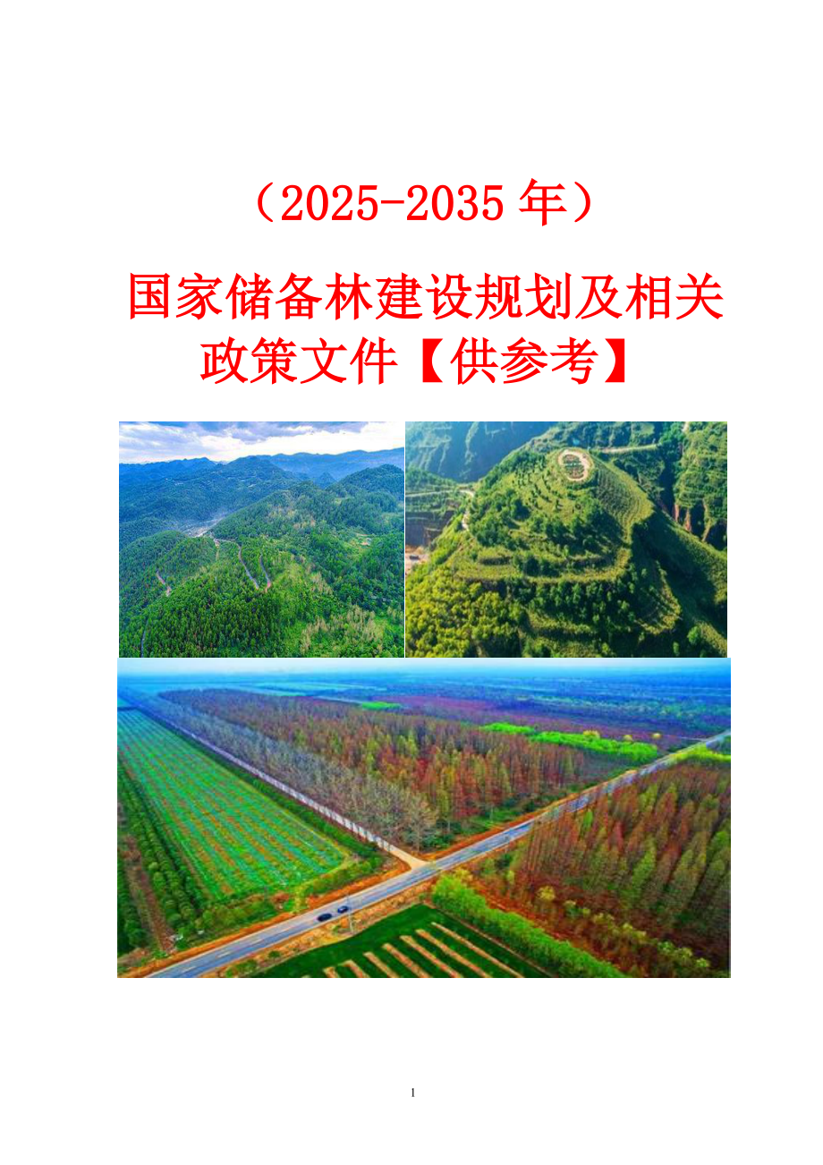 （2025年-2035年）国家储备林建设规划及相关政策文件【供参考】.docx_第1页