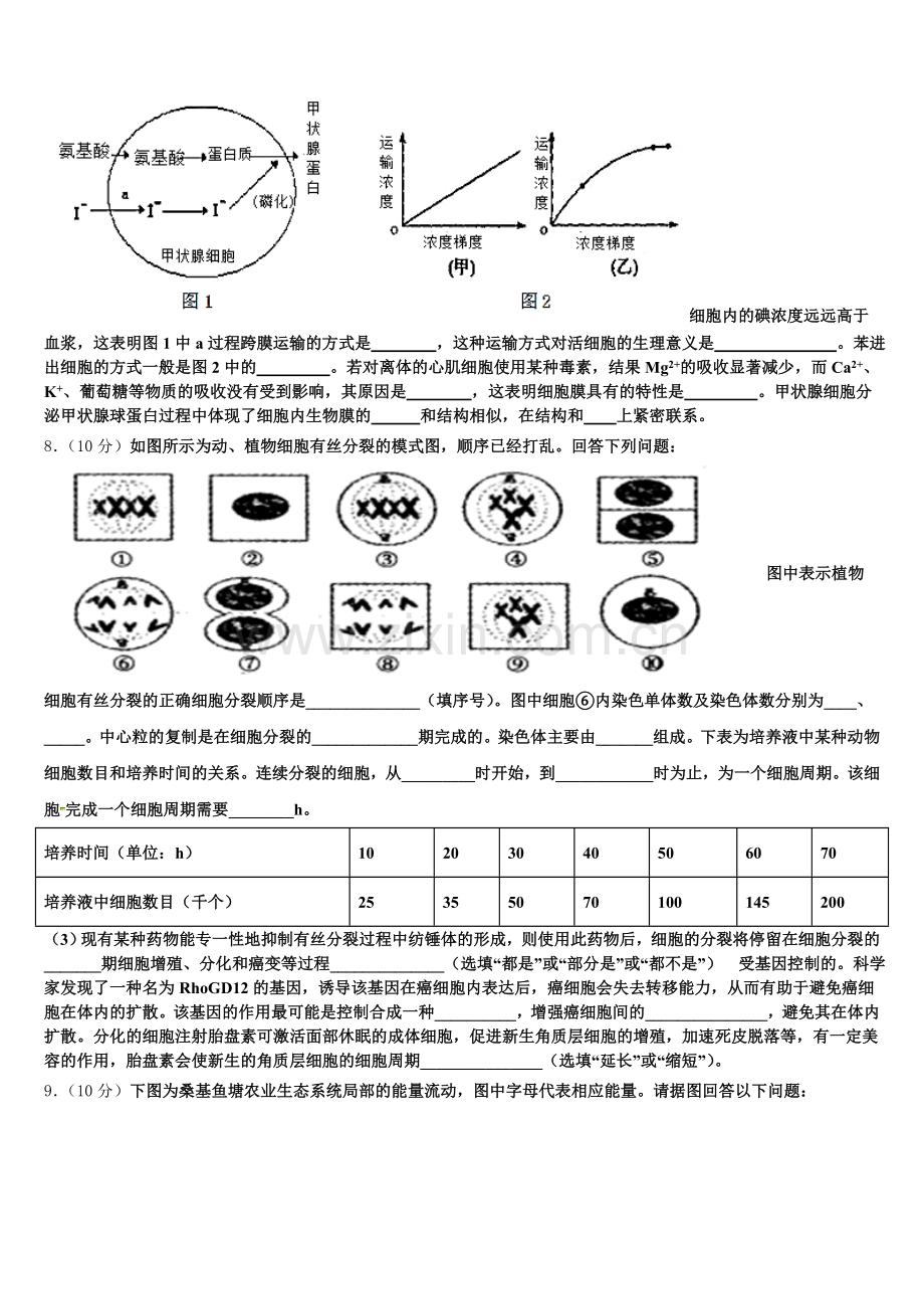 内蒙古师范大学锦山实验中学2026届高一生物第一学期期末考试模拟试题含解析.doc_第2页