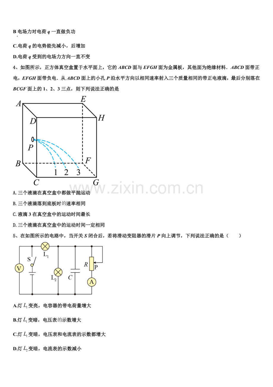 2025年四川省邻水实验学校高二上物理期末经典试题含解析.doc_第2页