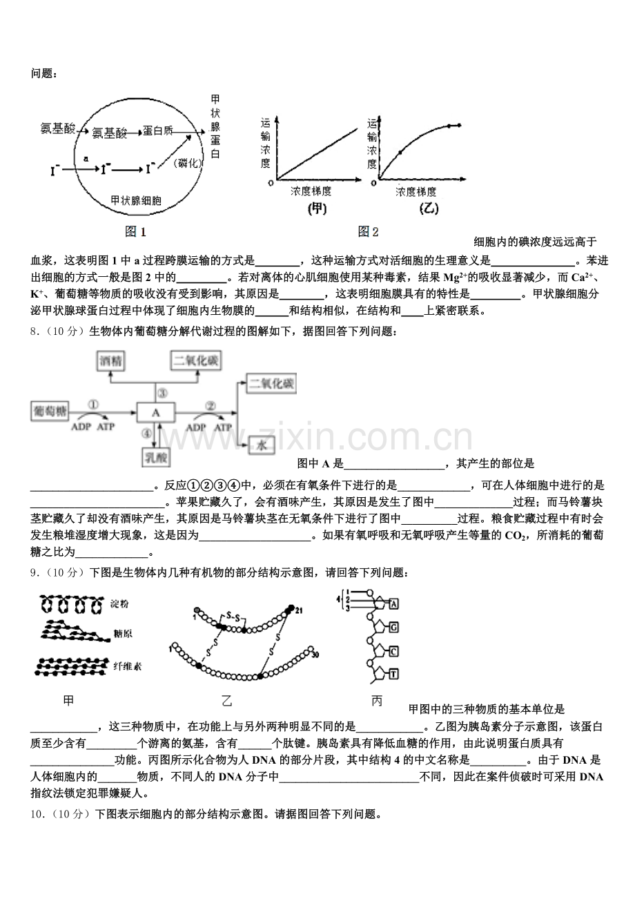 内蒙古赤峰市第二中学2025-2026学年高一生物第一学期期末联考试题含解析.doc_第2页