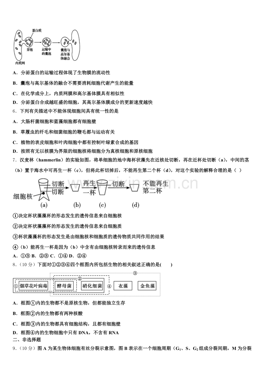 2025-2026学年上海市静安区新中高级中学高一上生物期末达标测试试题含解析.doc_第2页