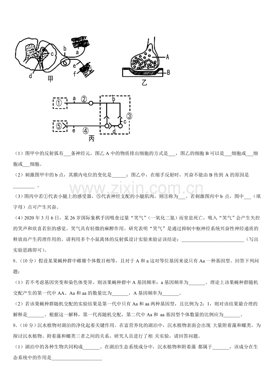 2025-2026学年北京市第二十七中学生物高二第一学期期末调研模拟试题含解析.doc_第2页