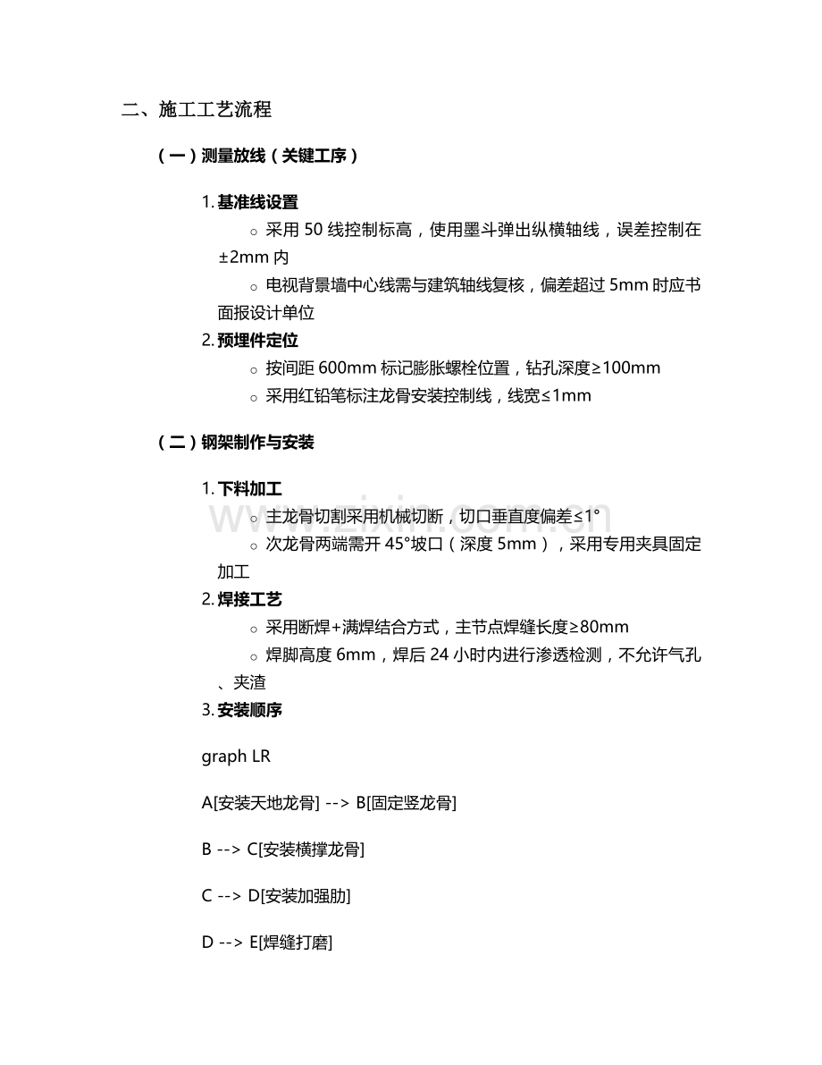 电视隔断钢架施工技术交底及流程.doc_第2页