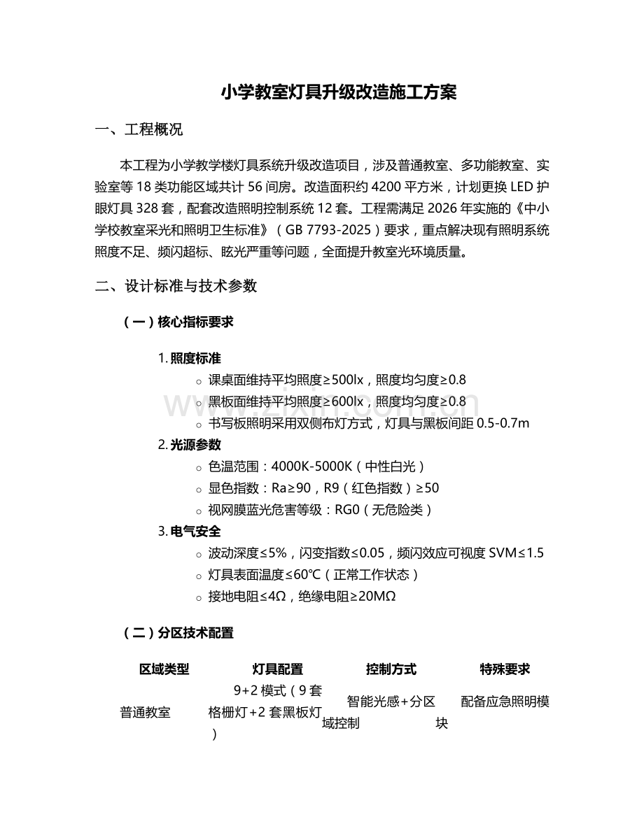 小学灯具施工方案.doc_第1页